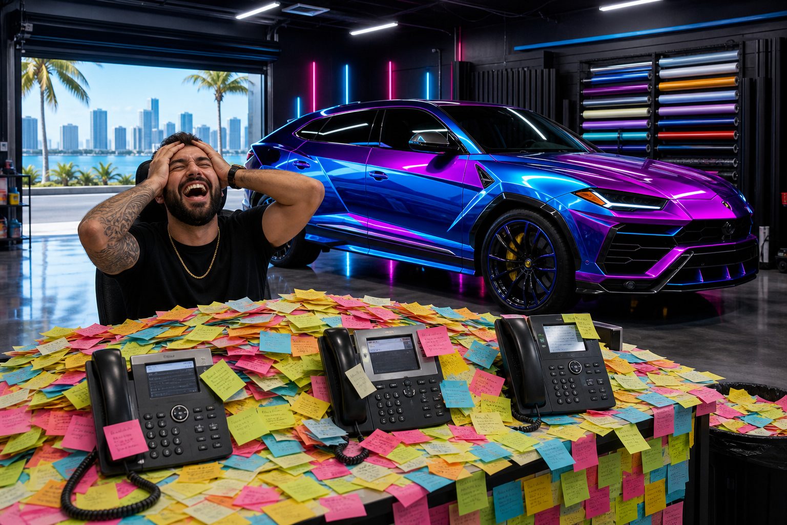 Busy wrap shop